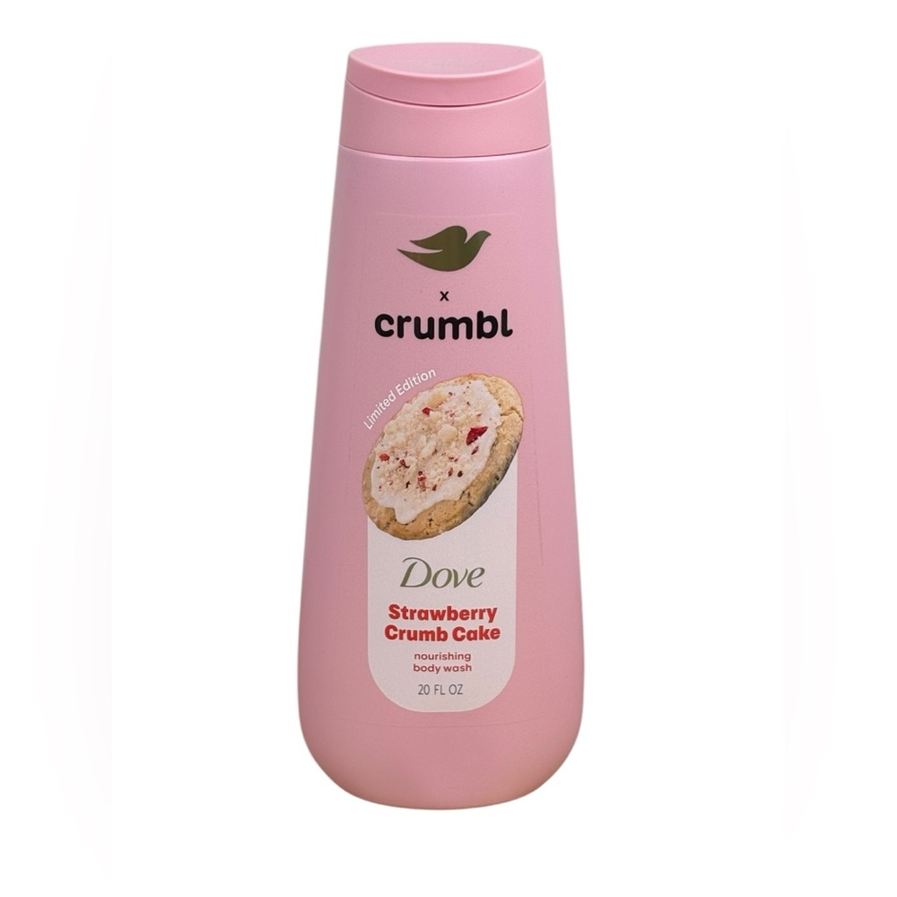 LIMITED EDITION Dove X Crumbl Strawberry Crumb Cake Body Wash NEW 20oz.